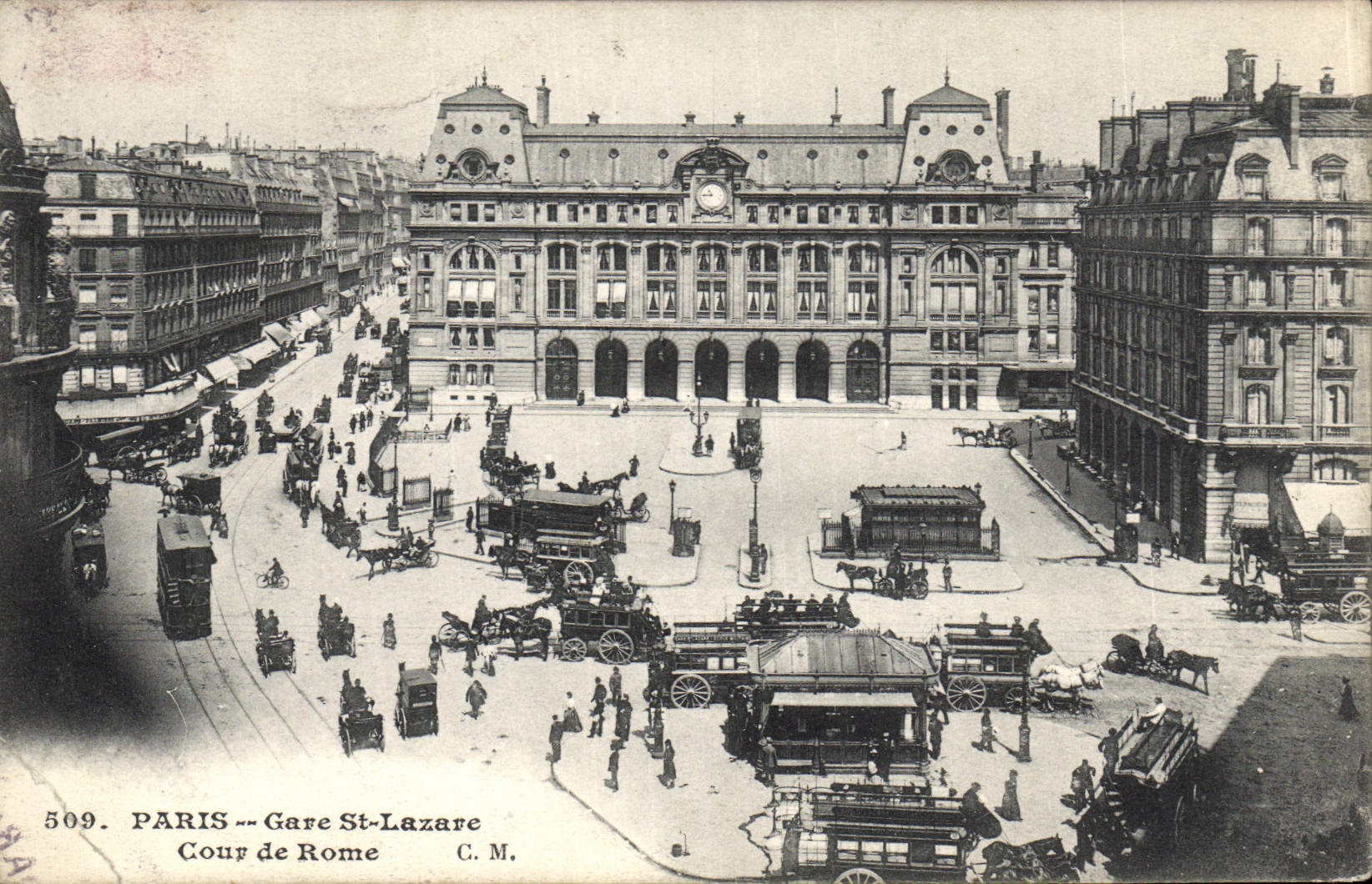Paris -- Gare St-Lazare -- Coup de Rome -- C.M. n°509 - Recto