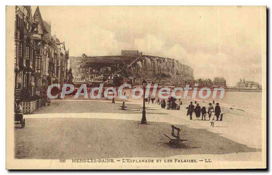 Mers-les-Bains — L'Esplanade et les Falaises — LL