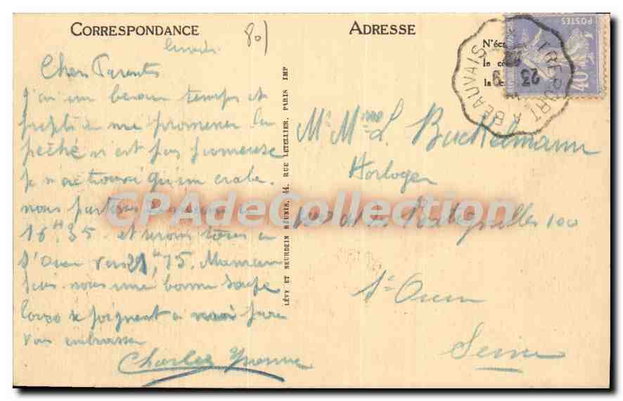 Mers-les-Bains — L'Esplanade et les Falaises — LL — Achterkant