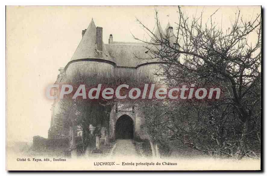 CPA Lucheux Entree principale du Chateau