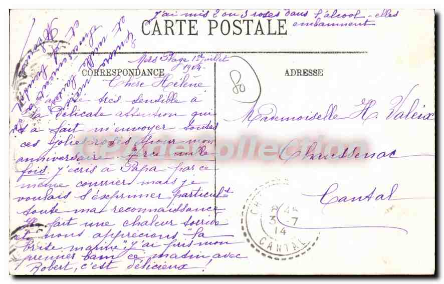 Mers-les-Bains — Vue générale de la Plage prise de la Falaise — LL. — Sélecta, n°55 — Verso