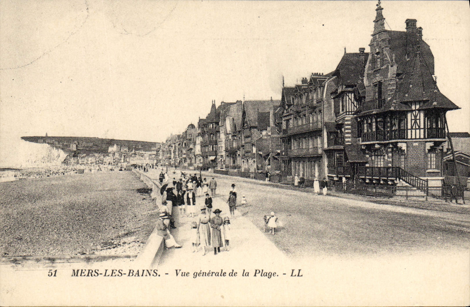 Mers-les-Bains — Vue générale de la Plage — LL, n°51