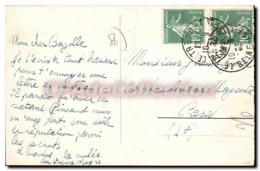 MERS-les-BAINS - L'Esplanade de la Plage — Bazar Audin-Lobby, n°19 — Verso