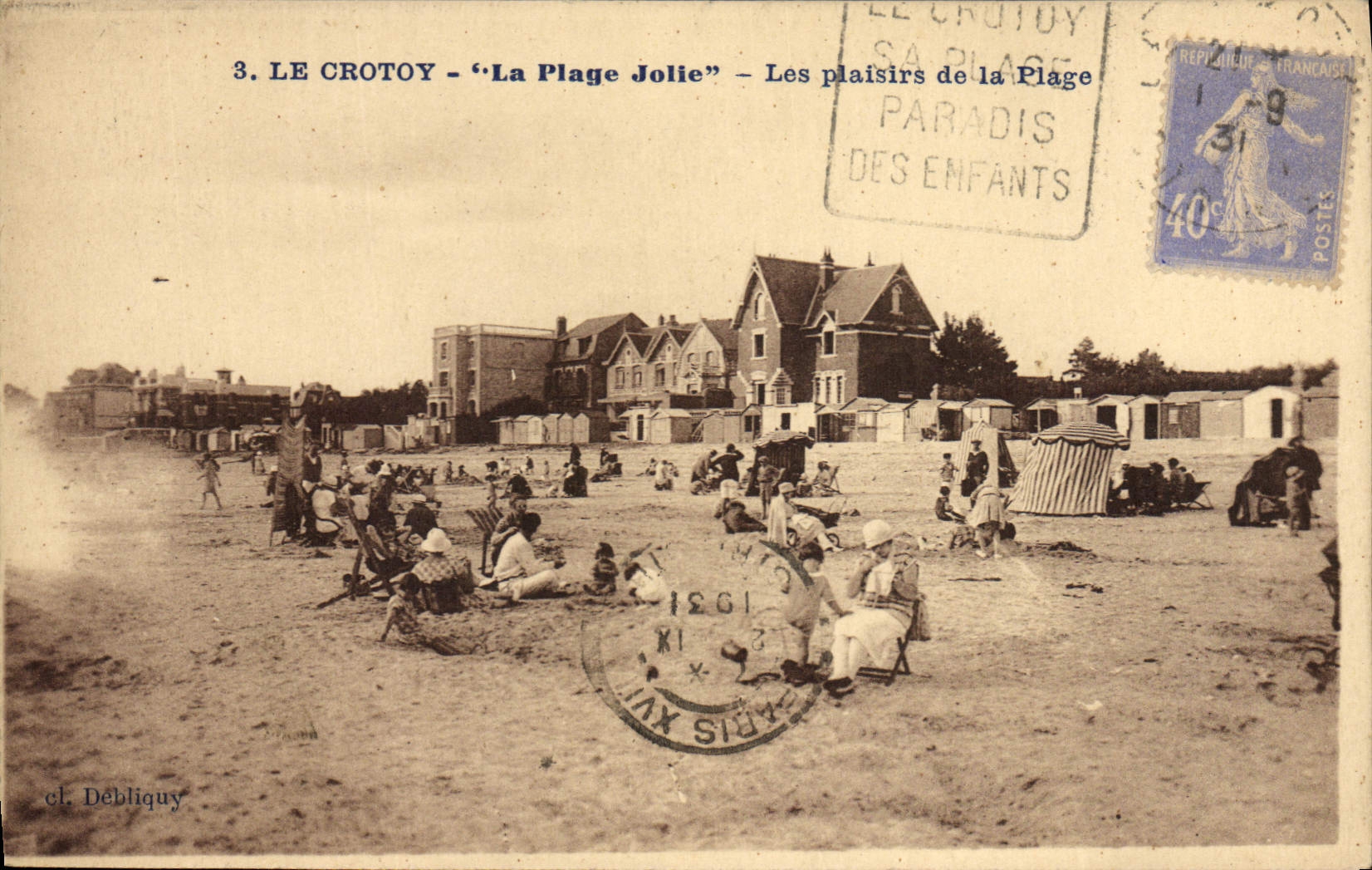 Le Crotoy - 'La Plage Jolie' - Les plaisirs de la Plage Paradis des Enfants — cl. Débliquy