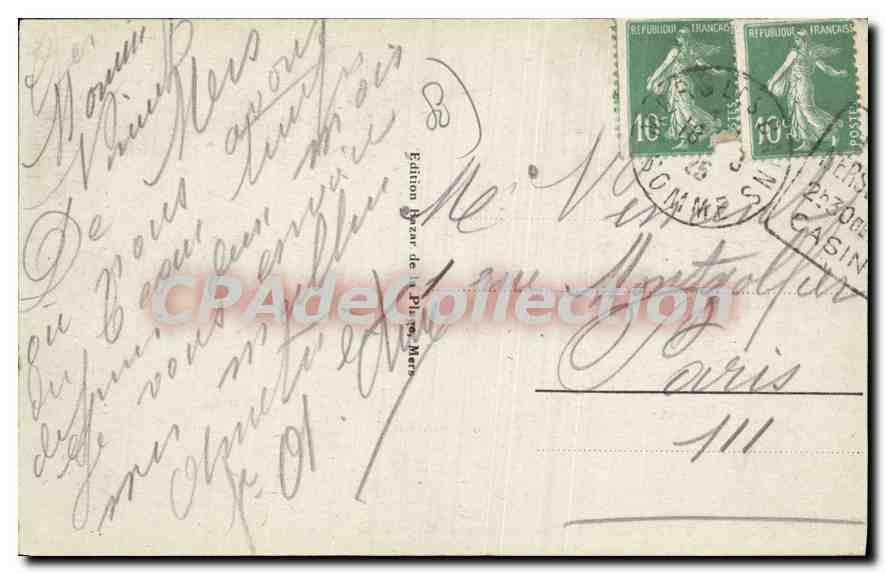 MERS-les-BAINS - Vue Générale de l'Esplanade — Édition Bazar de la Plage, n°43 — Verso
