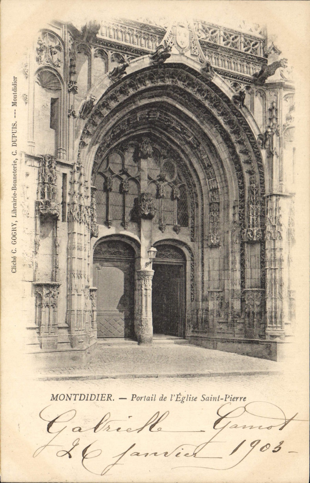 CPA Montdidier Portail de l'Eglise Saint Pierre