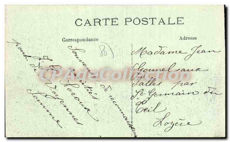 CPA Peronne La Porte de Bretagne — Back