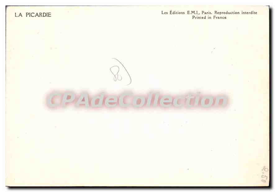CPSM La Picardie — Back
