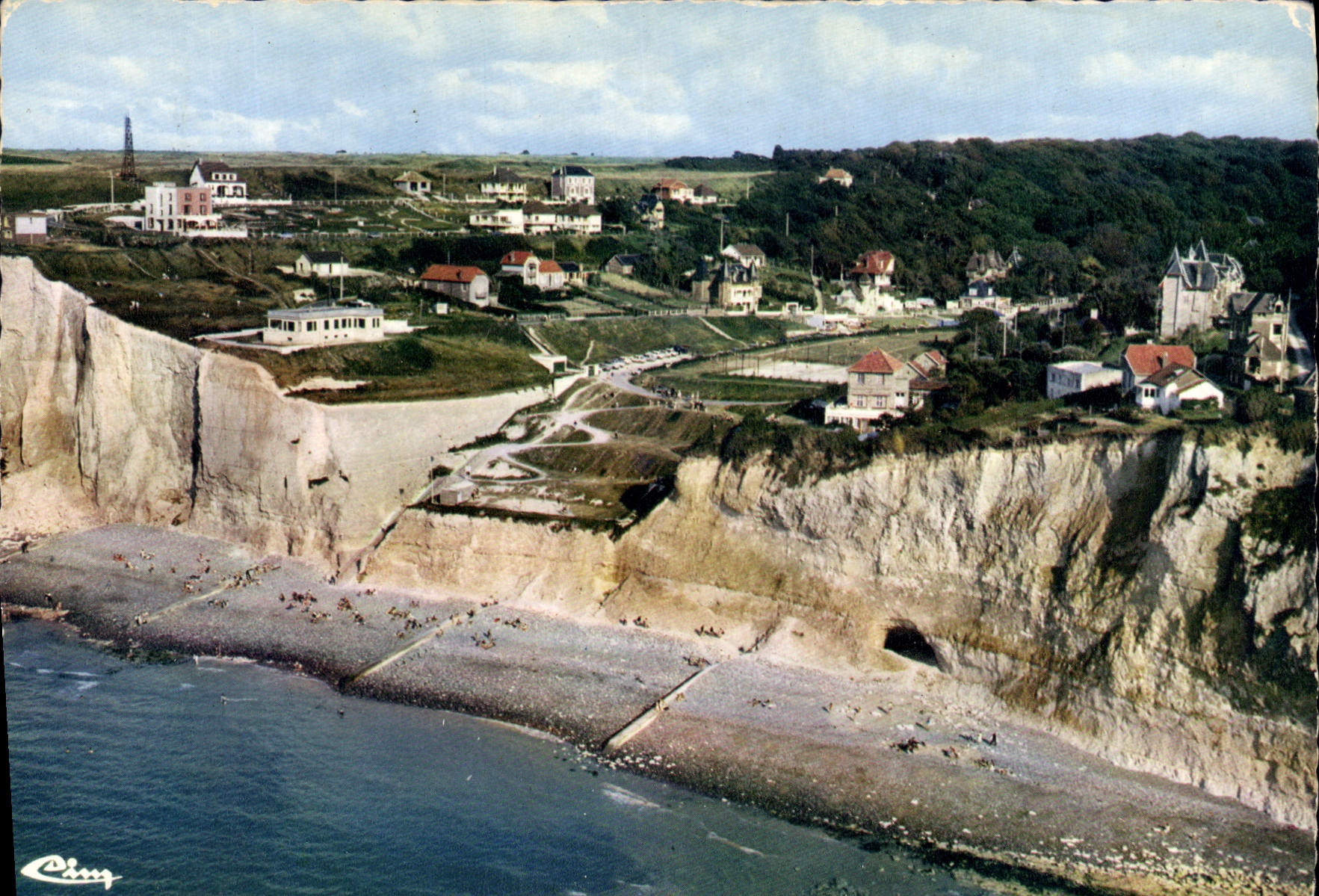 CPSM Bois de Cise Vue aerienne Les Falaises