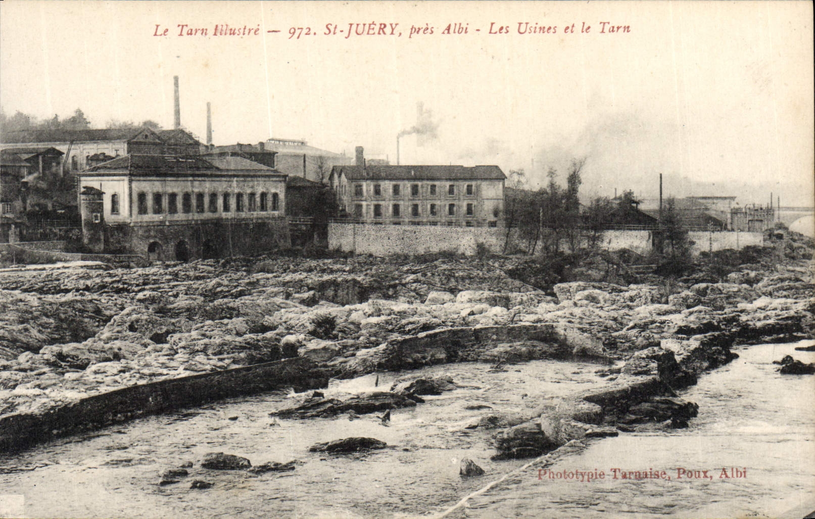 St-Juéry, près Albi — Les Usines et le Tarn — Phototypie Tarnaise, Poux, Albi — n° 972
