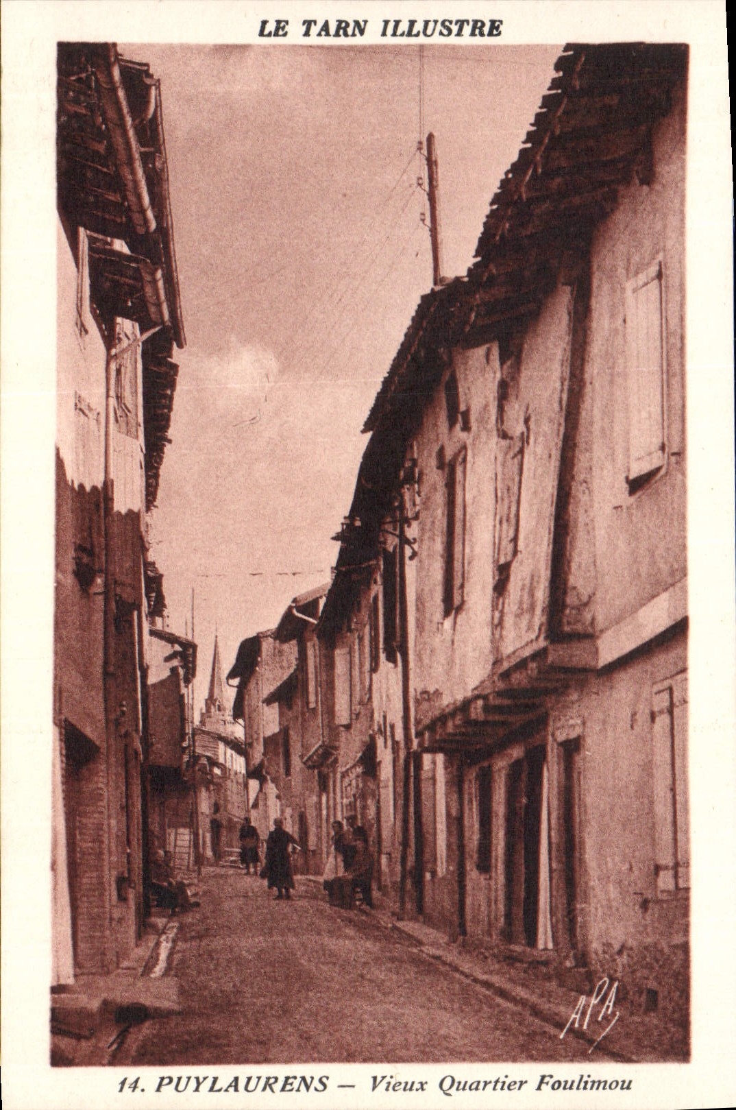 CPA Le Tarn illustre Puylaurens Vieux Quartier Foulimou