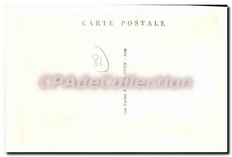 CPA Le Tarn illustre Puylaurens Vieux Quartier Foulimou — Back