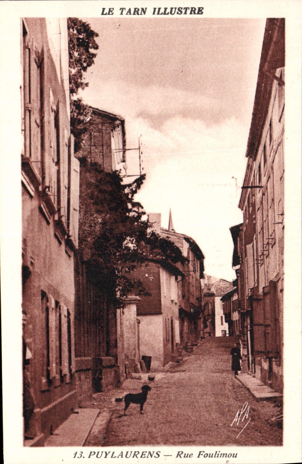 CPA Le Tarn illustre Puylaurens Vieux Rue Foulimou