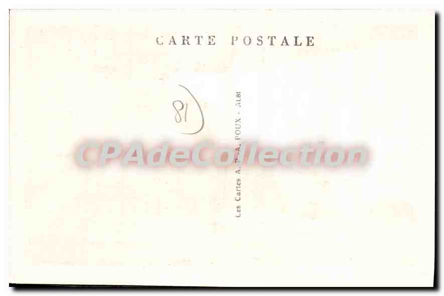 CPA Le Tarn illustre Puylaurens Vieux Rue Foulimou — Back