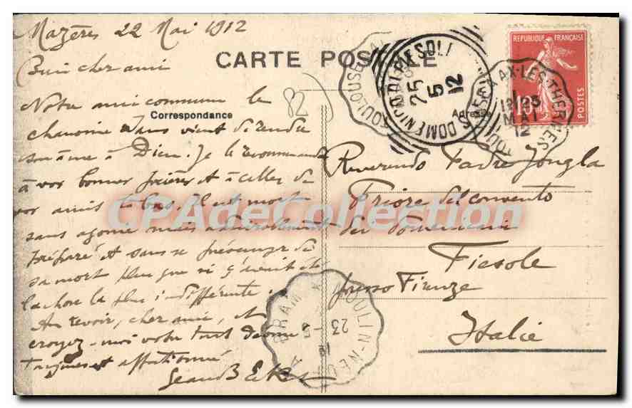 CPA Le Tarn et Garonne Bruniquel Le Chateau — Rückseite