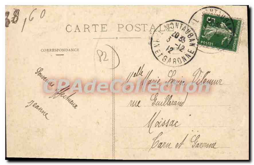 Montauban - Vue panoramique — éditeur inconnu, n° 47 — Achterkant