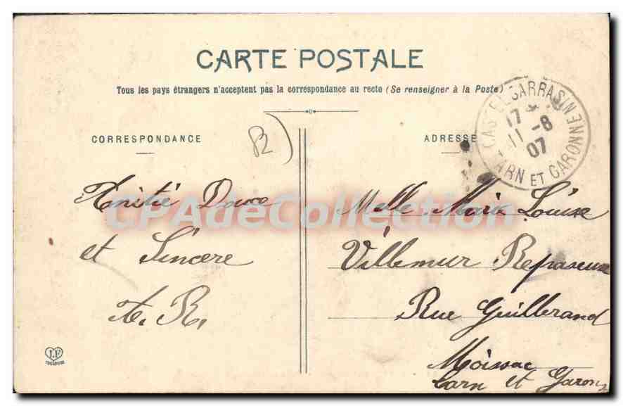 CPA Le Tarn et Garonne Castelsarrasin Promenade du Chateau — Rückseite