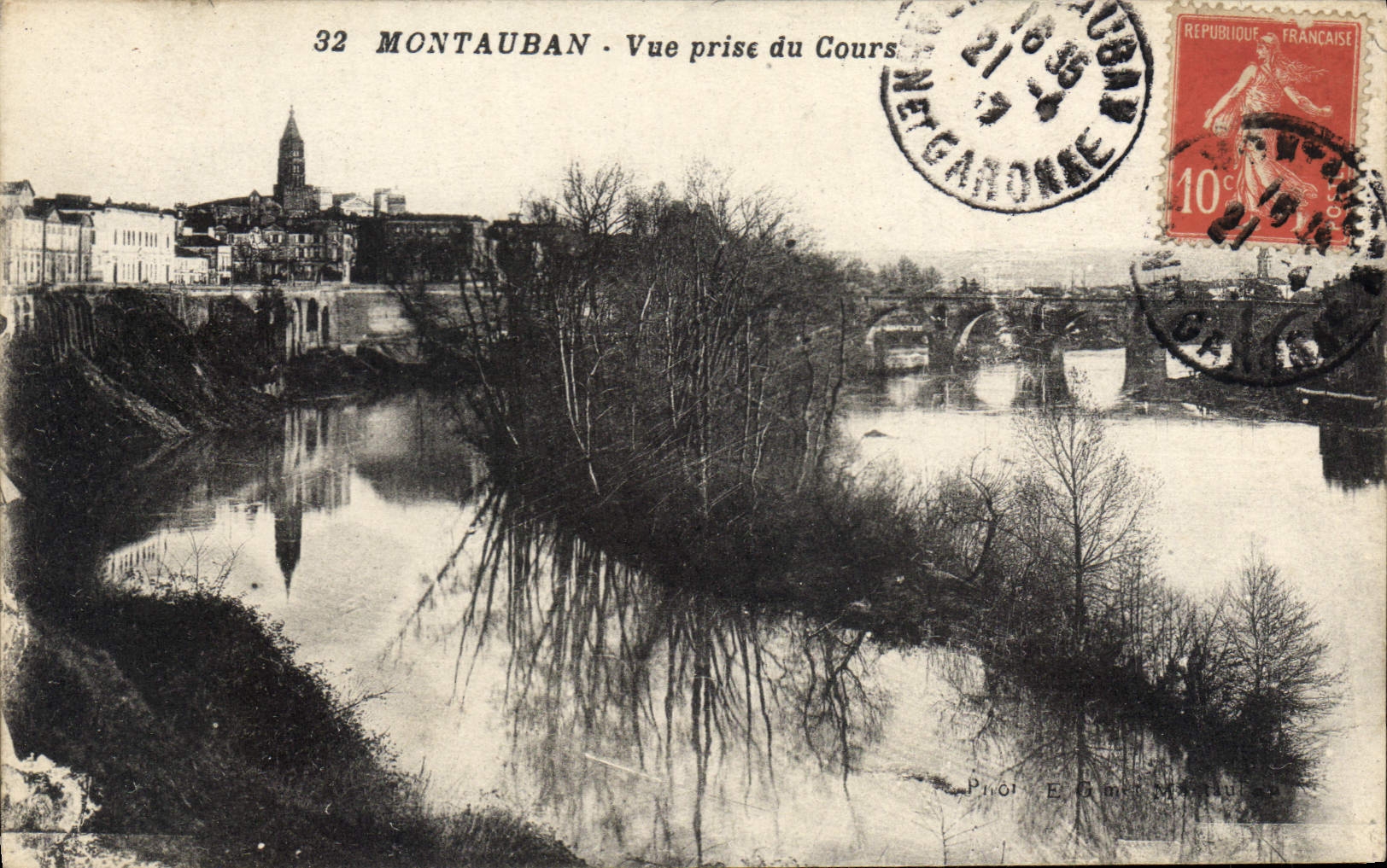 Montauban - Vue prise du Cours — Éditeur E. M. Masure, n°32