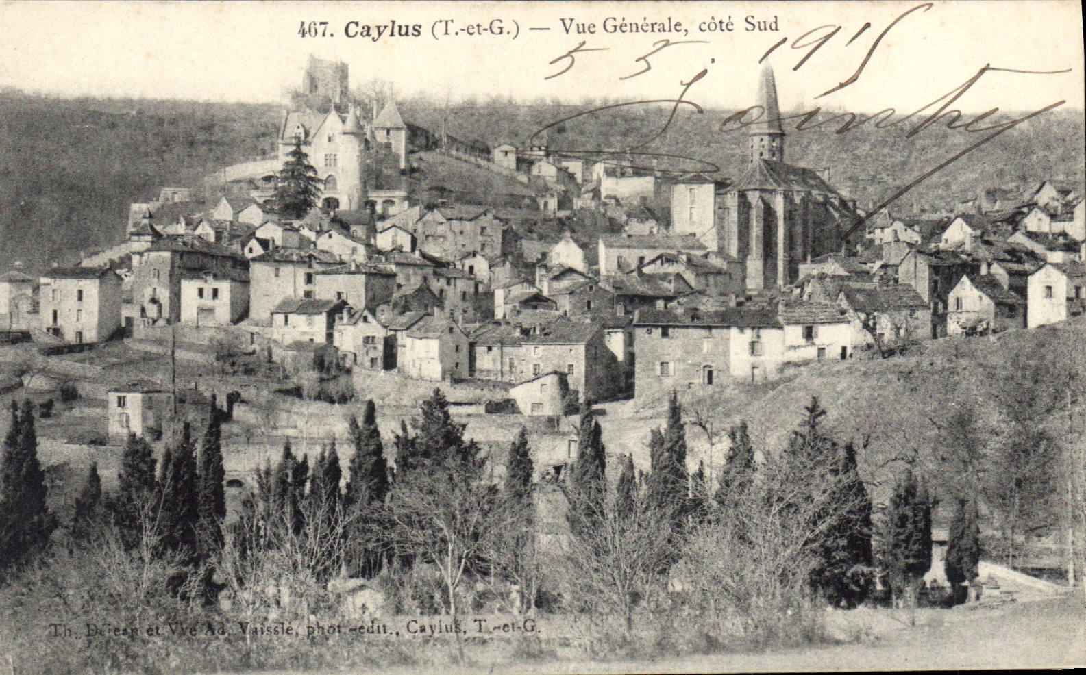 CPA Tarn et Garonne Caylus (T et G) Vue Generale cote Sud