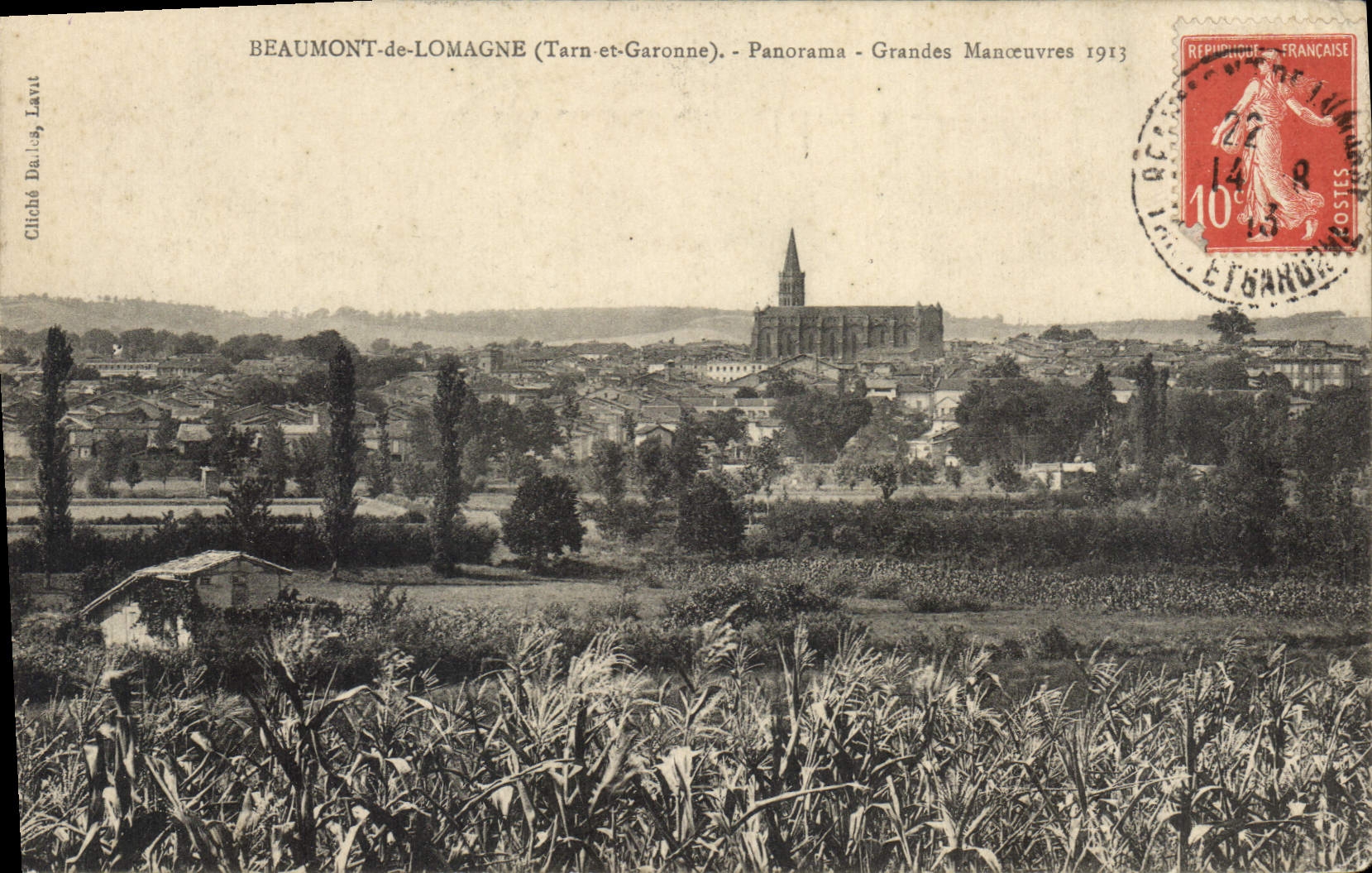 CPA Tarn et Garonne Beaumont de Lomagne (Tarn et Garonne) Panorama Grande Manoeuvre
