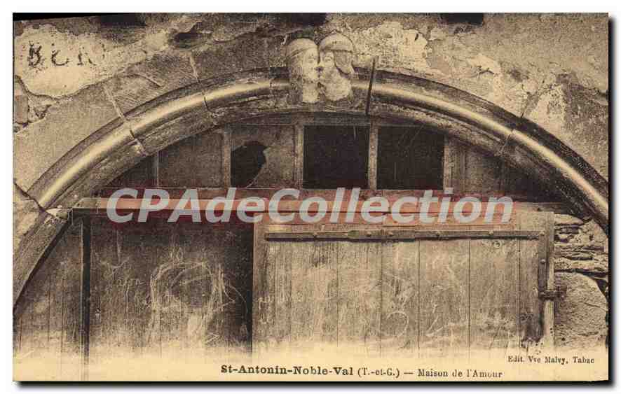 St-Antonin-Noble-Val (T.-et-G.) — Maison de l'Amour — Edit. Vve Malvy, Tabac