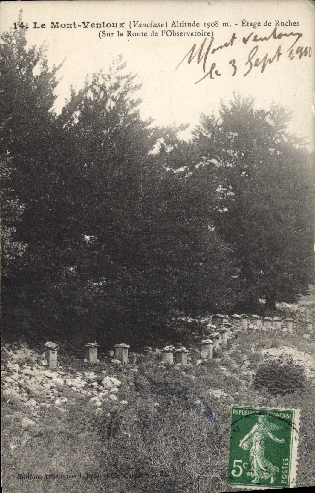 Le Mont-Ventoux (Vaucluse) — Étage de Ruches — Éditions Artistiques J. Brûh & Cie, Carpentras