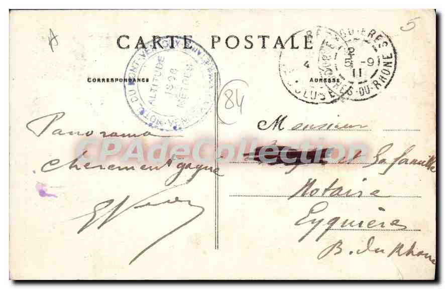 Le Mont-Ventoux (Vaucluse) — Étage de Ruches — Éditions Artistiques J. Brûh & Cie, Carpentras — Reverso