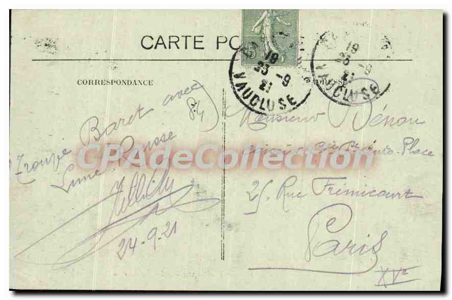 Carpentras (Vaucluse) — Das Municipale Theater und die Kaserne — Künstlerische Editionen Vve J. Brun — Rückseite