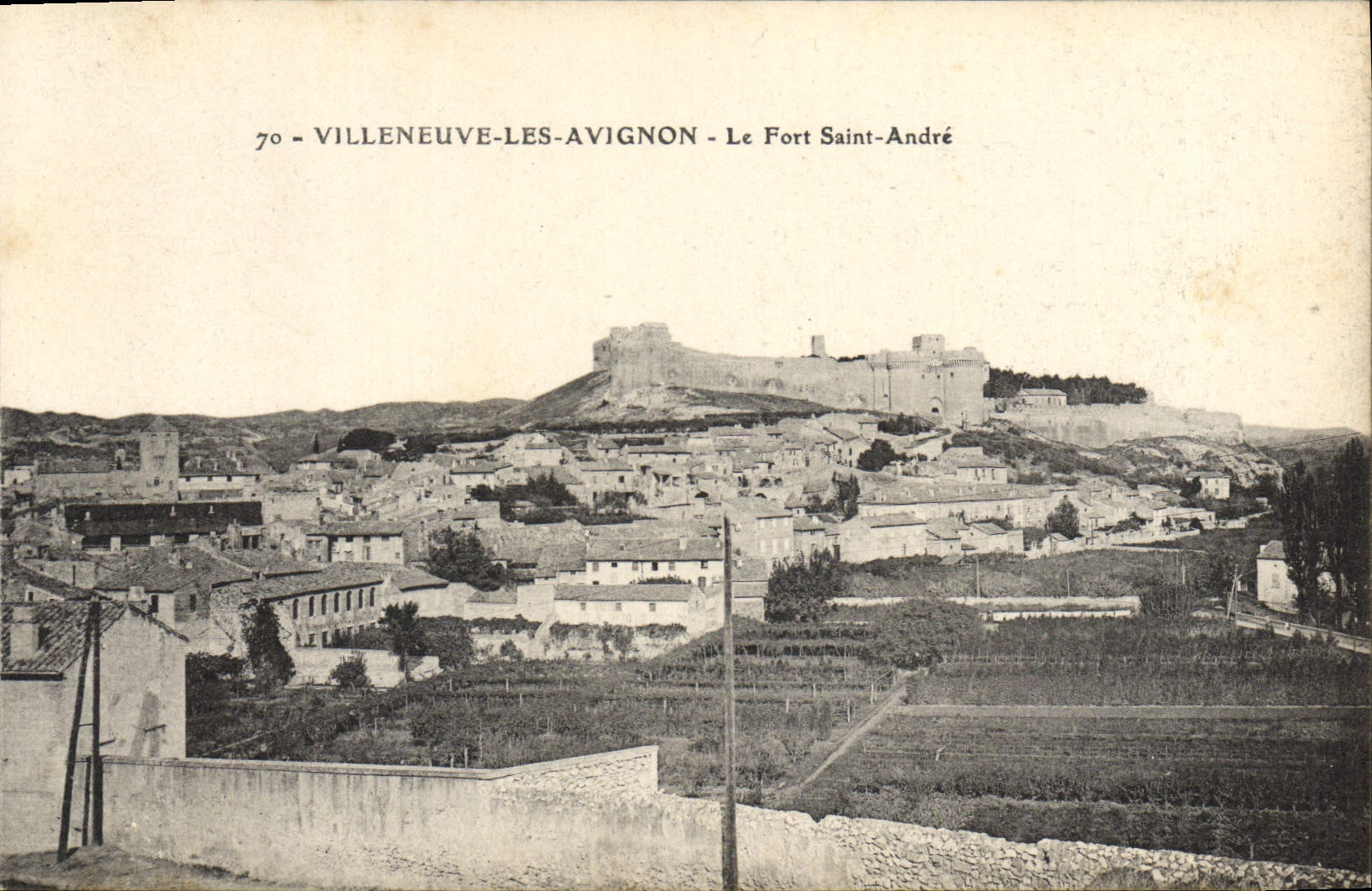 Villeneuve-lès-Avignon - Le Fort Saint-André — vue panoramique — éditeur inconnu, n° 70
