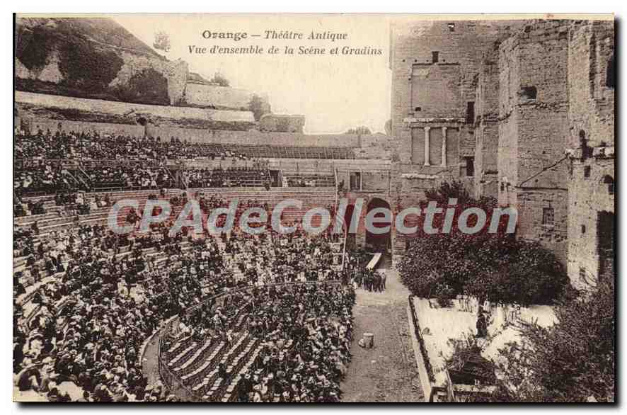 Orange — Théâtre Antique — Vue d'ensemble de la Scène et Gradins