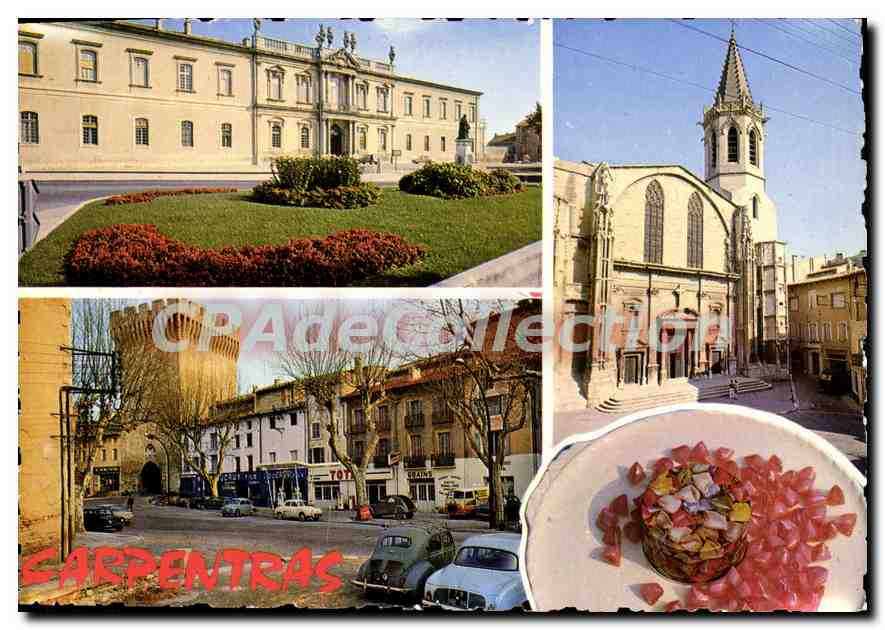 Carpentras — Vue de la cathédrale, de l'hôpital et de la porte d'Orange — Éditions Gellard