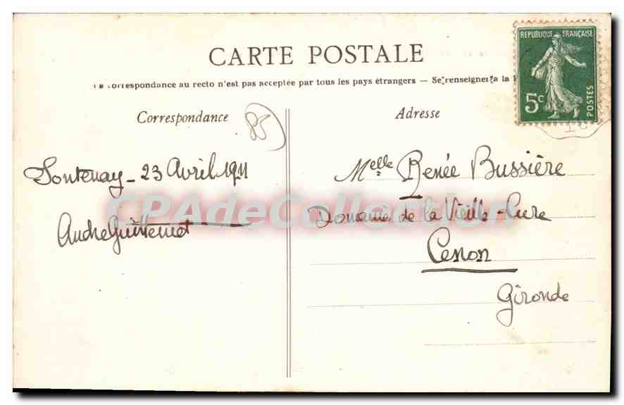Fontenay-le-Comte — Le Château de Bourneau — Édition P. Guitter — Reverso