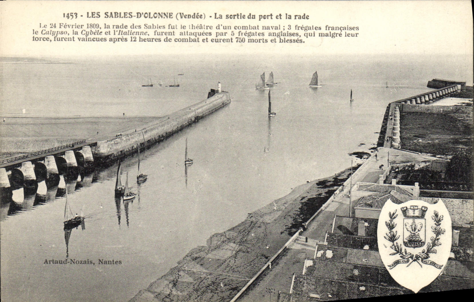 LES SABLES-D'OLONNE (Vendée) — Der Ausgang des Hafens und der Hafen — Artaud-Nozais, Nantes