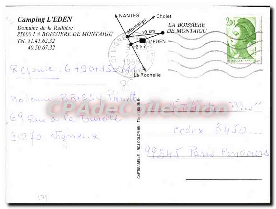 L'EDEN Camping — 3 Sterne — VENDEE — Rückseite