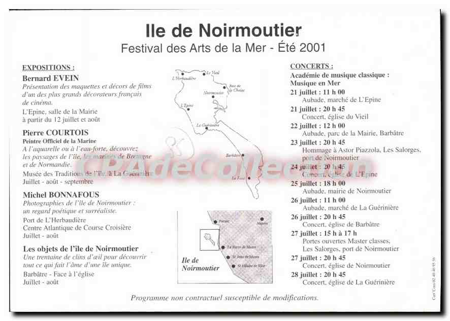 Île de Noirmoutier — Festival des Arts de la Mer 2001 — District Vendée — Back