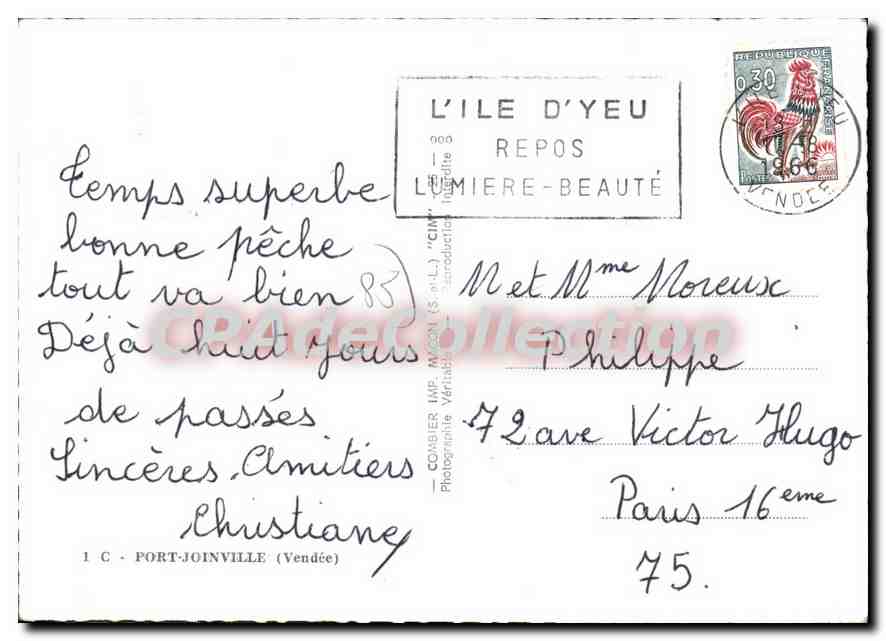 Port-Joinville — Panoramic view — The Island of Yeu, Collection Christiane — Back