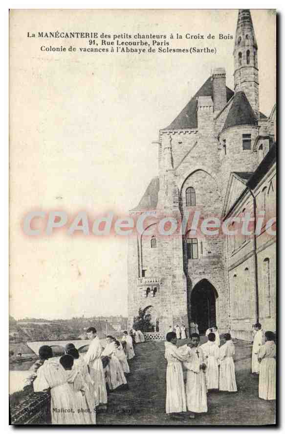CPA La Manécanterie des petits chanteurs à la Croix de Bois Colonie de vacances à l'Abbaye de Solesm