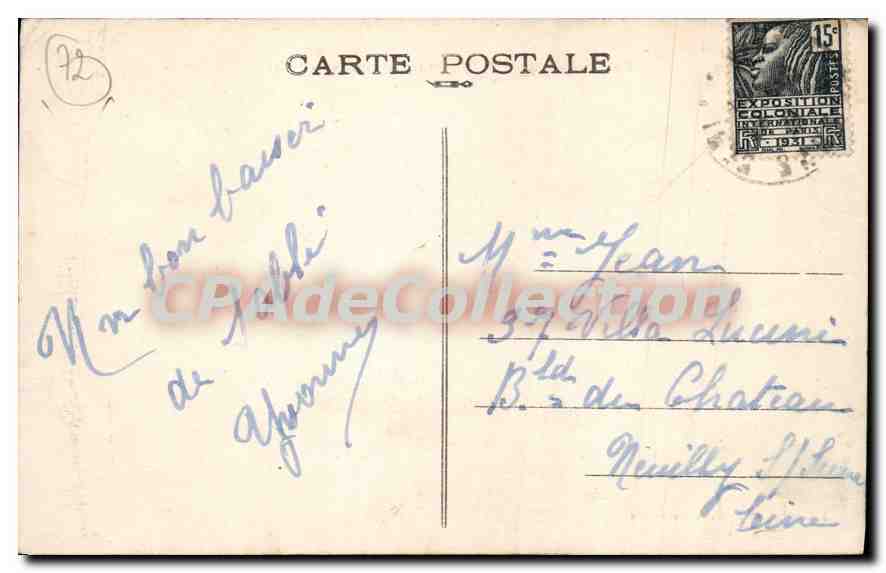 CPA Solesmes Sarthe Le Pont sur la Sarthe et la Vallee  — Rückseite