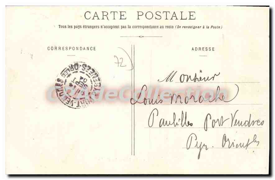 CPA Le Loir à la Fleche  — Verso