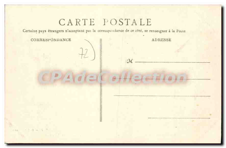CPA Le Mans Rue Premartine Le Jardin Francais vue de la Terrasse  — Verso