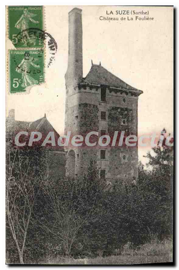 CPA La Suze Sarthe Chateau de la Fouliere 