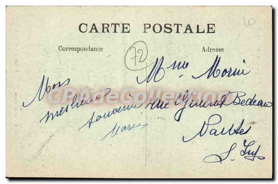 CPA La Suze Sarthe Chateau de la Fouliere  — Rückseite