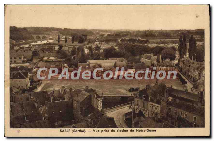 CPA Sable Sarthe Vue prise du clocher de Notre Dame 