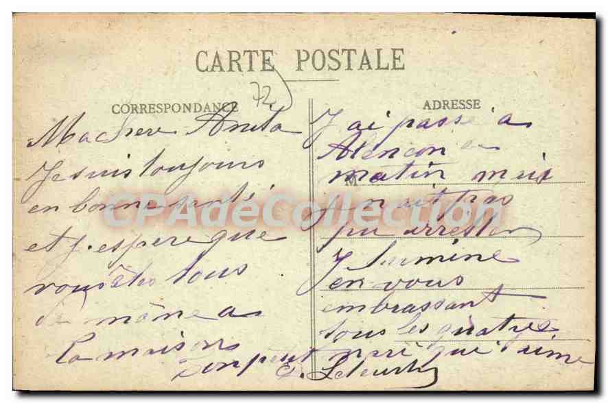 CPA Fresnay sur Sarthe Un coin du Jardin Public  — Back