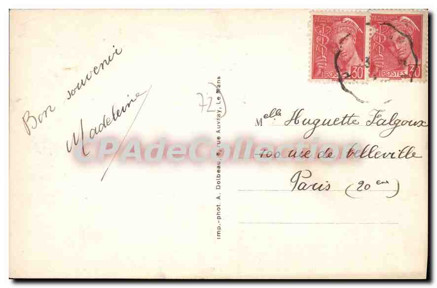 CPA La Ferte Bernard Sarthe Chateau de la Pelice facade principale  — Rückseite