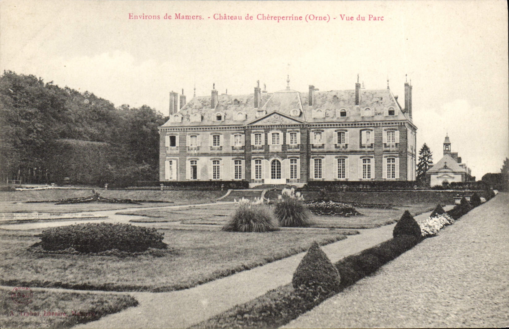 CPA Environs de Mamers Chateau de Chereperrine Orne Vue du Parc 
