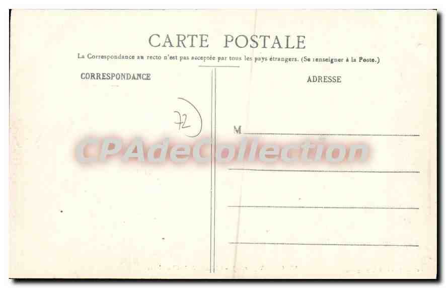CPA Arconnay Sarthe Chateau de la Chevalerie  — Rückseite