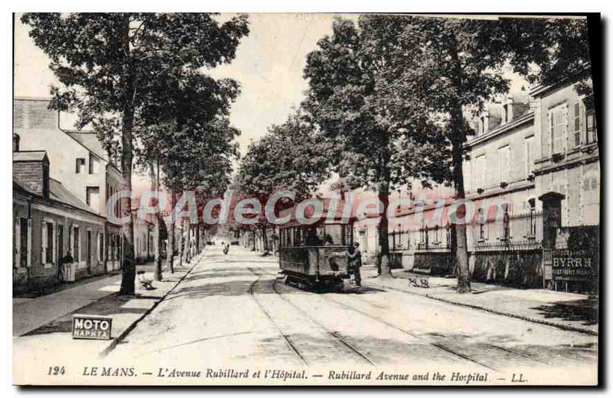 CPA Le Mans L'Avenue Rubillard et l'Hopital 