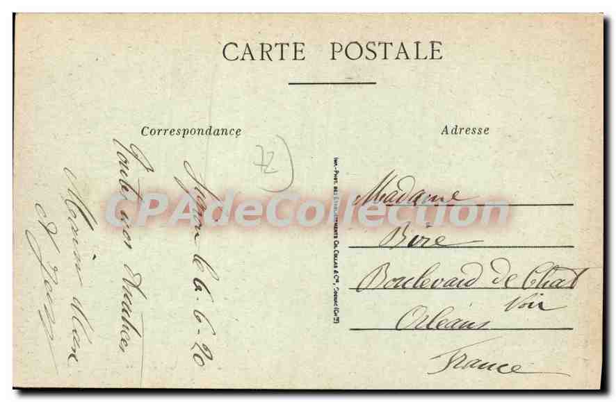 CPA Courcelles pres Malicore Sarthe Le vieux Chateau  — Rückseite