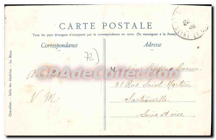 Le Mans — Chanzy Barracks — 117th Line Regiment — Back